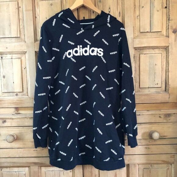 Adidas Large (16 / 18) Graphic‎ Longer Hoodie - Picture 2 of 10